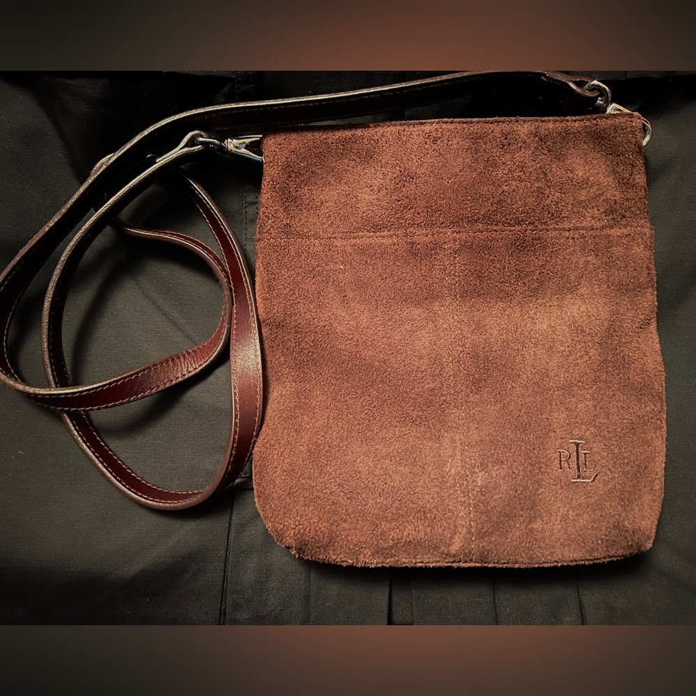 Vintage Ralph Lauren Suede crossbody handbag